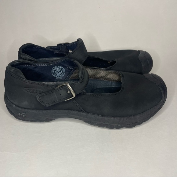 Women's Keen Black Waterproof Leather "Seattle Mary" Shoes 8.5 Beach Pool Swim - Picture 2 of 9